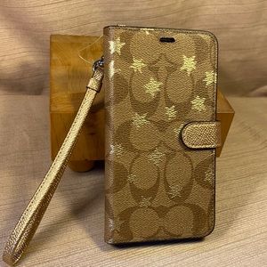 NWT Coach iPhone cover case w/detachable leash
